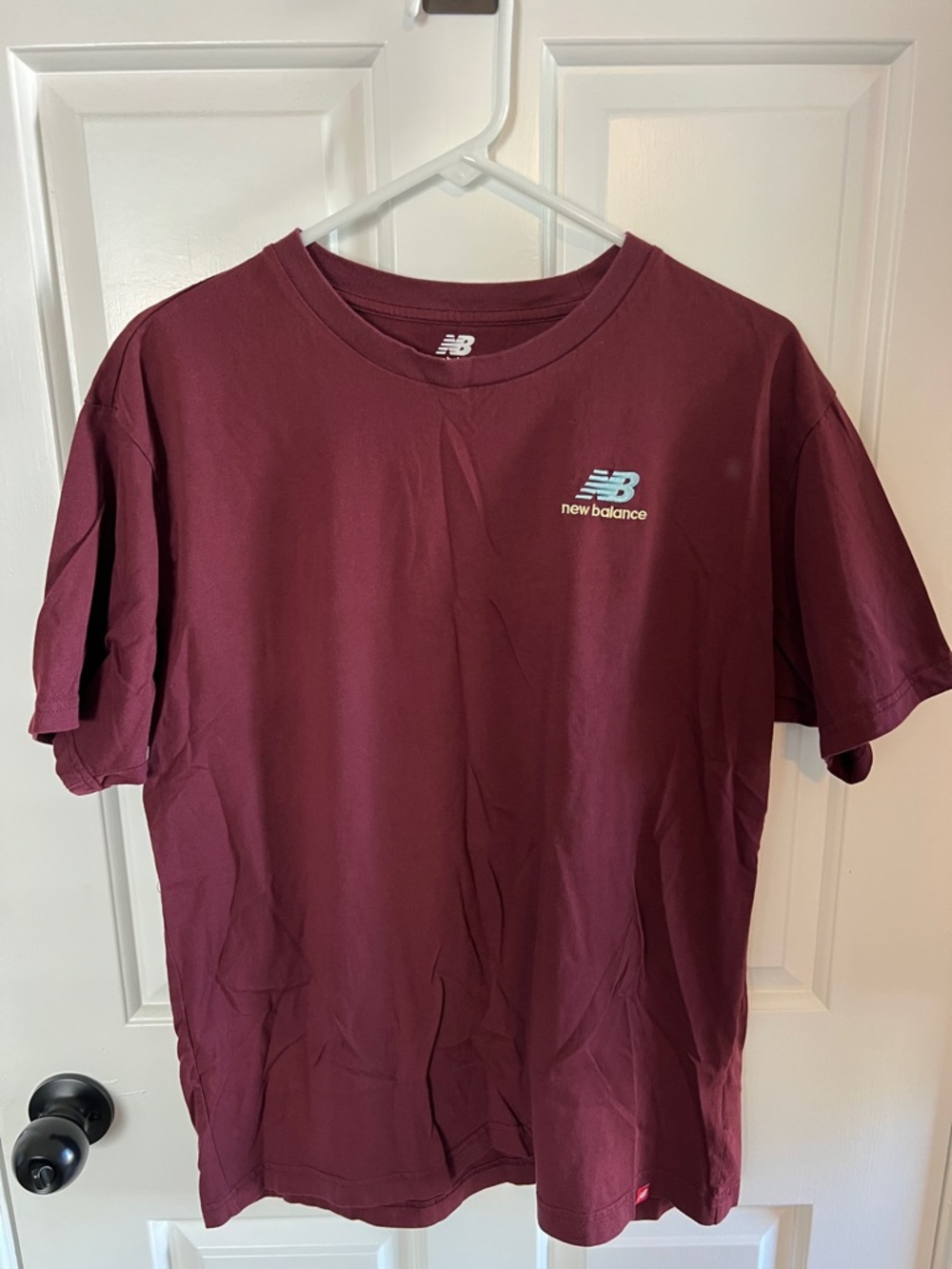 New Balance Burgundy Short Sleeve Logo Tee